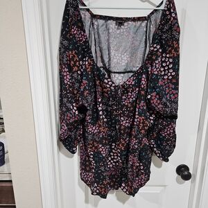 Torrid Multicolor Floral Blouse